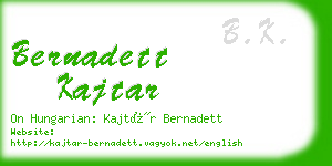 bernadett kajtar business card